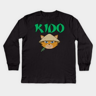 Kido the Samurai Cat Kids Long Sleeve T-Shirt